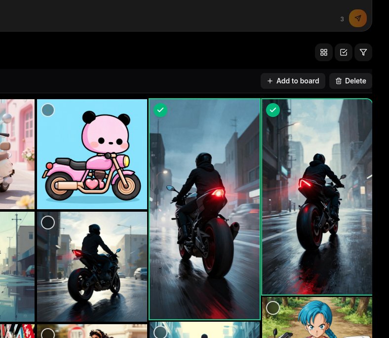 Bulk delete and move to board options are now available in Ai Studio gallery, along with large and c…