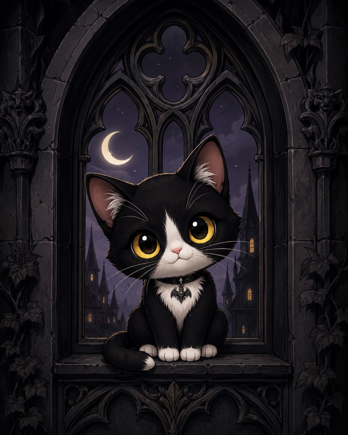 An ai image inspired by my irl cat Tux.
