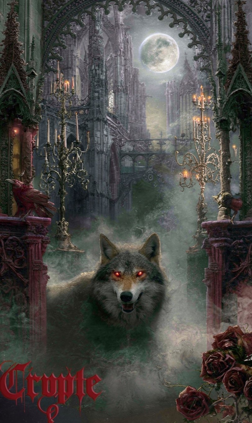 #happywolfwednesday By @gigisaiart247 . Stepping out of the pack to answer the call of Darkness 🐺🌖