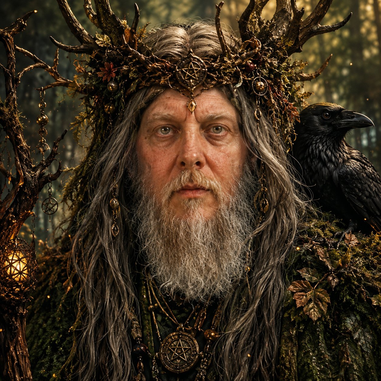 I took a picture of me and made it more pagan. I like it but man do I look old.