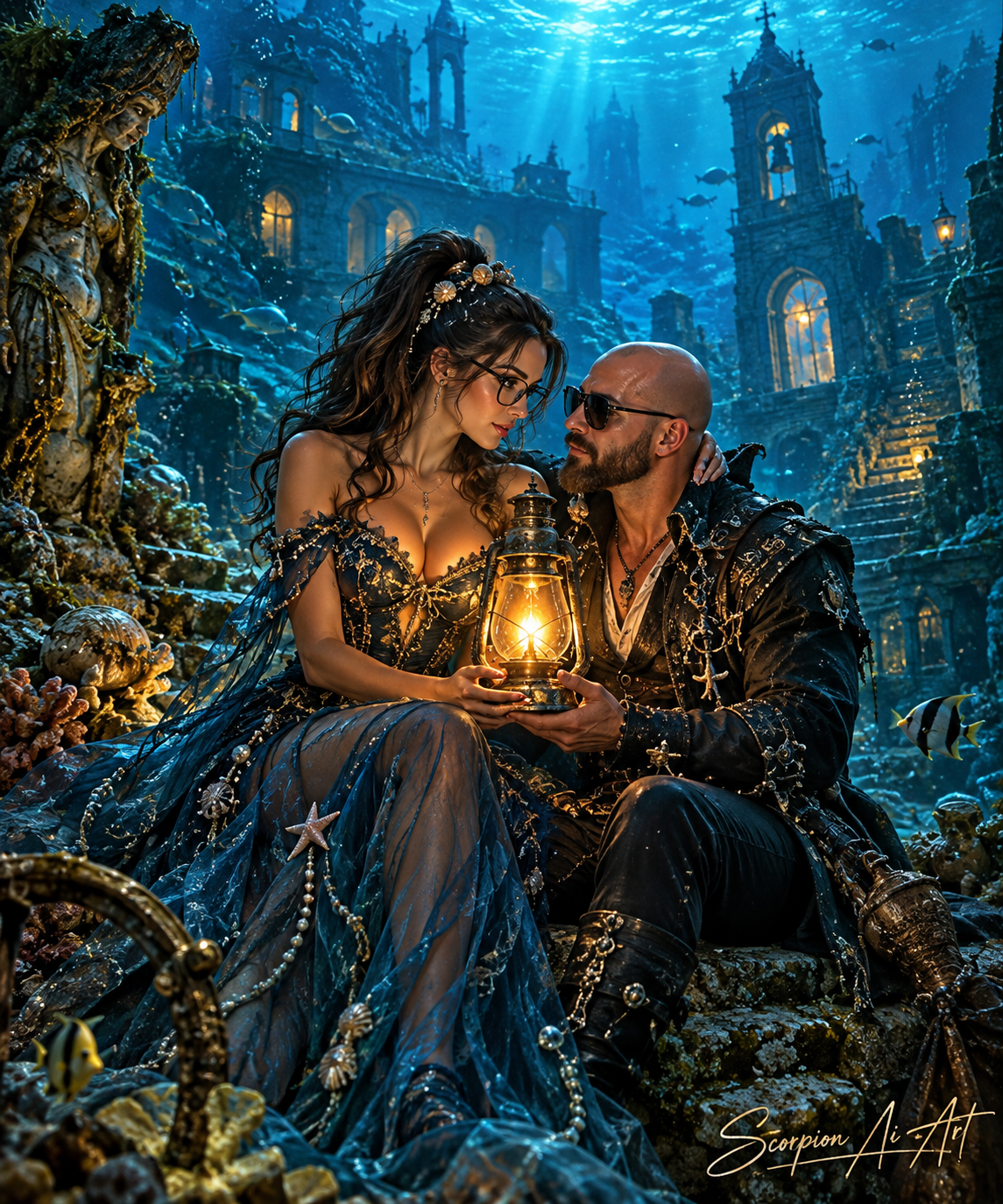 #dailyspark the last lamp in a drowned village