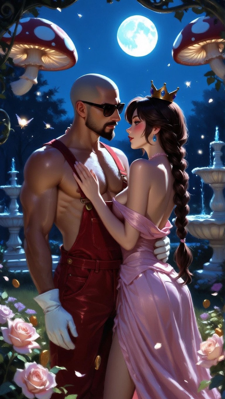 Goodnight 🤫 🧡🦂 #Mar10Day Midnight in the Mushroom Kingdom Under a velvet sky of silver moonlight, wh…