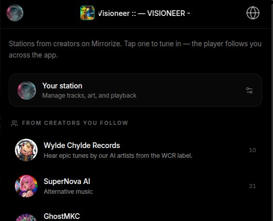 Radio player on mobile web is now at the top bar when running!