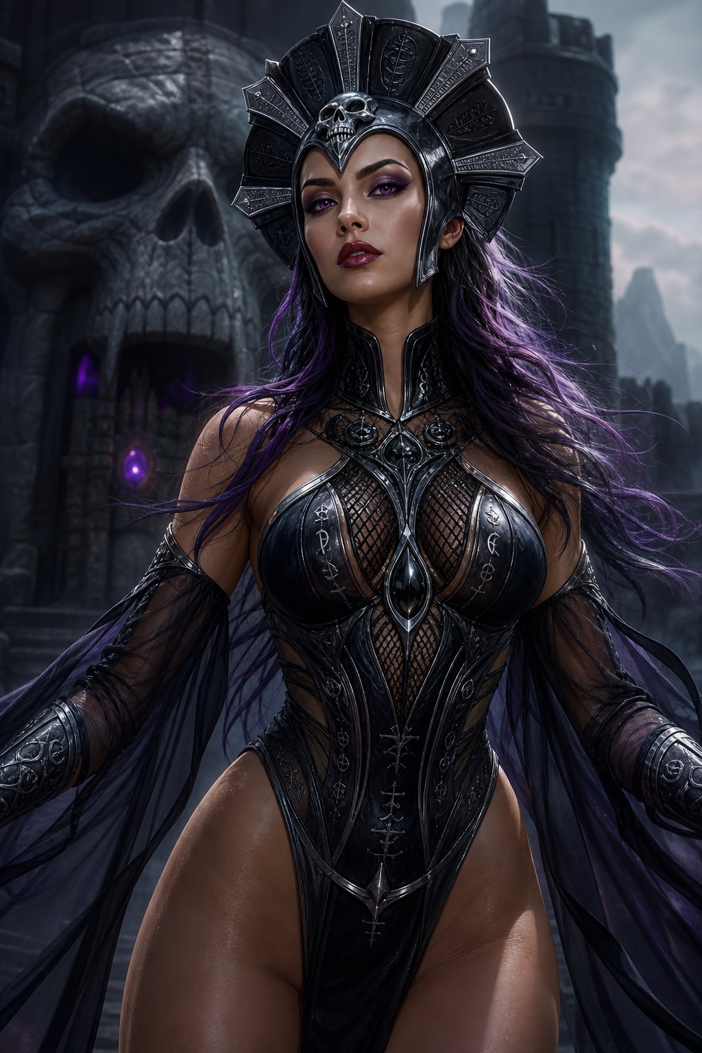 Evil Lyn in front of Greyskull