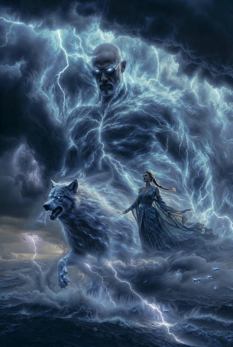 #mythsandlegends #aiart #aiartcommunity #WolfWednesday All welcome to join Day 18 Storm Giant Sovere…