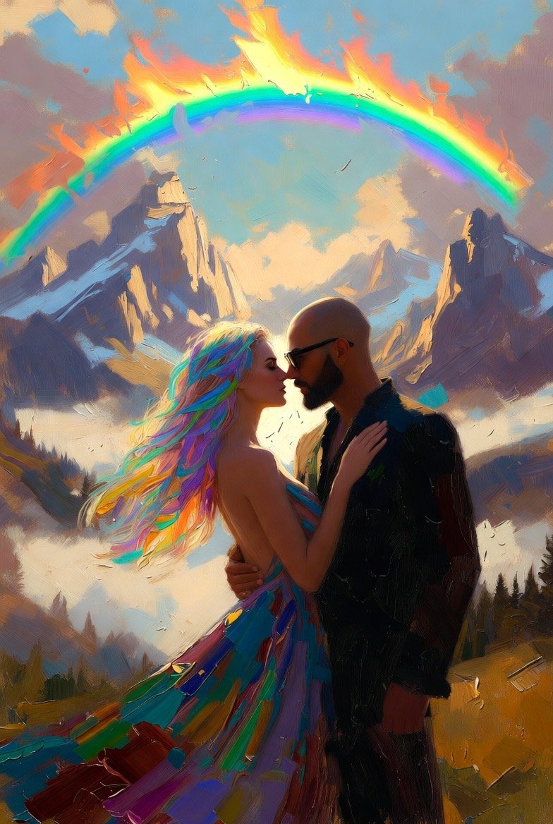 Flaming rainbow