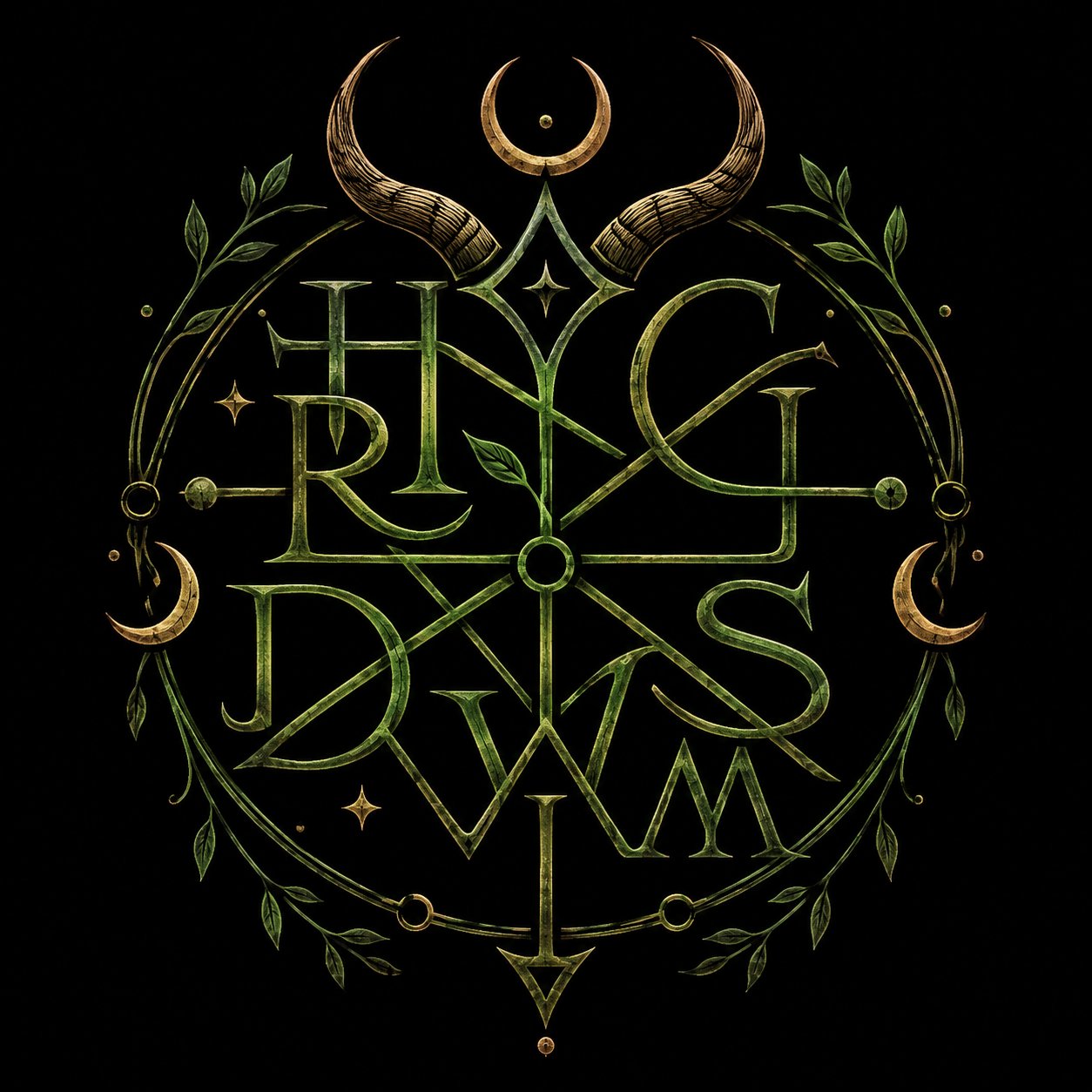 Another sigil. More devotional. It translates to "The Horned God is with me."