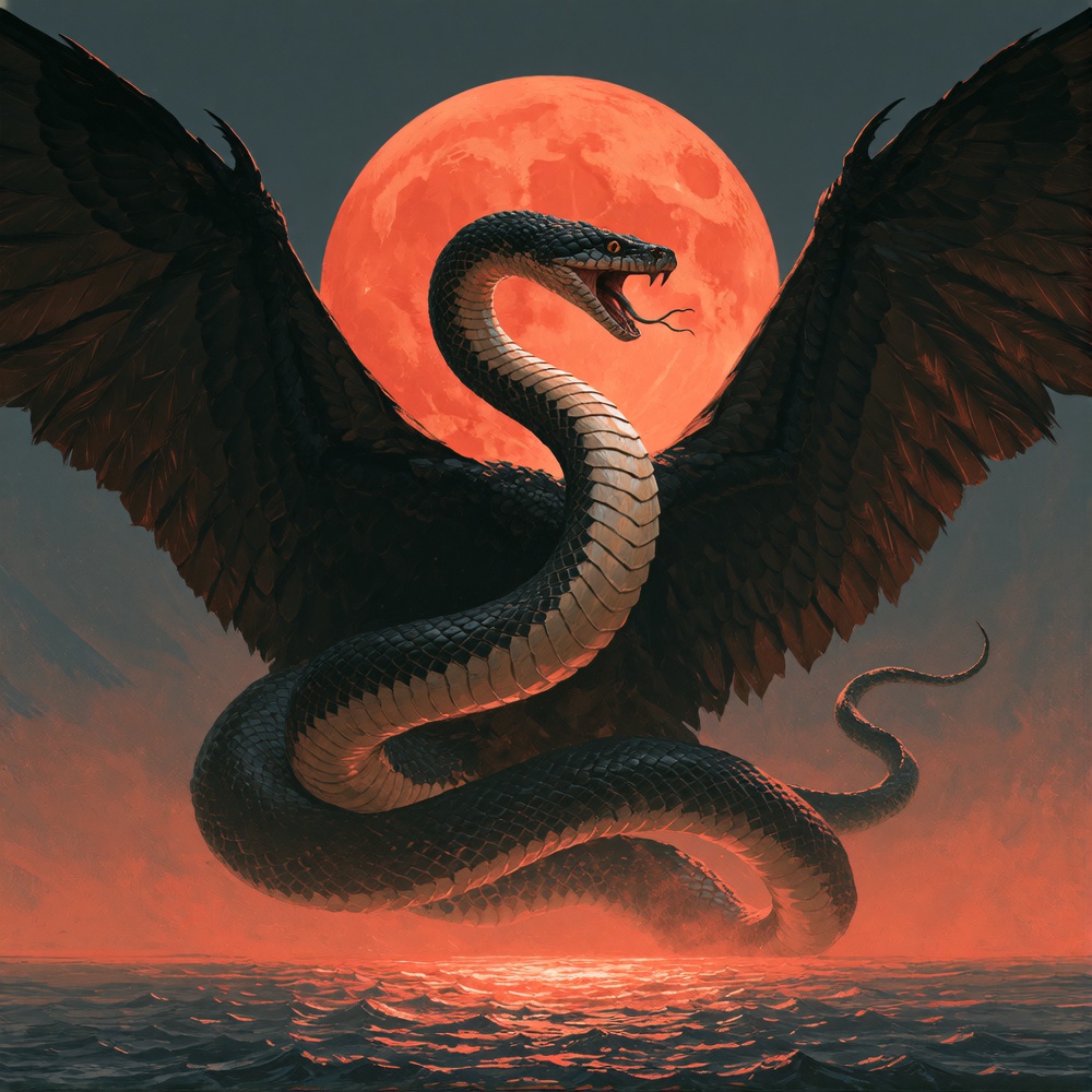 the mythical winged snake