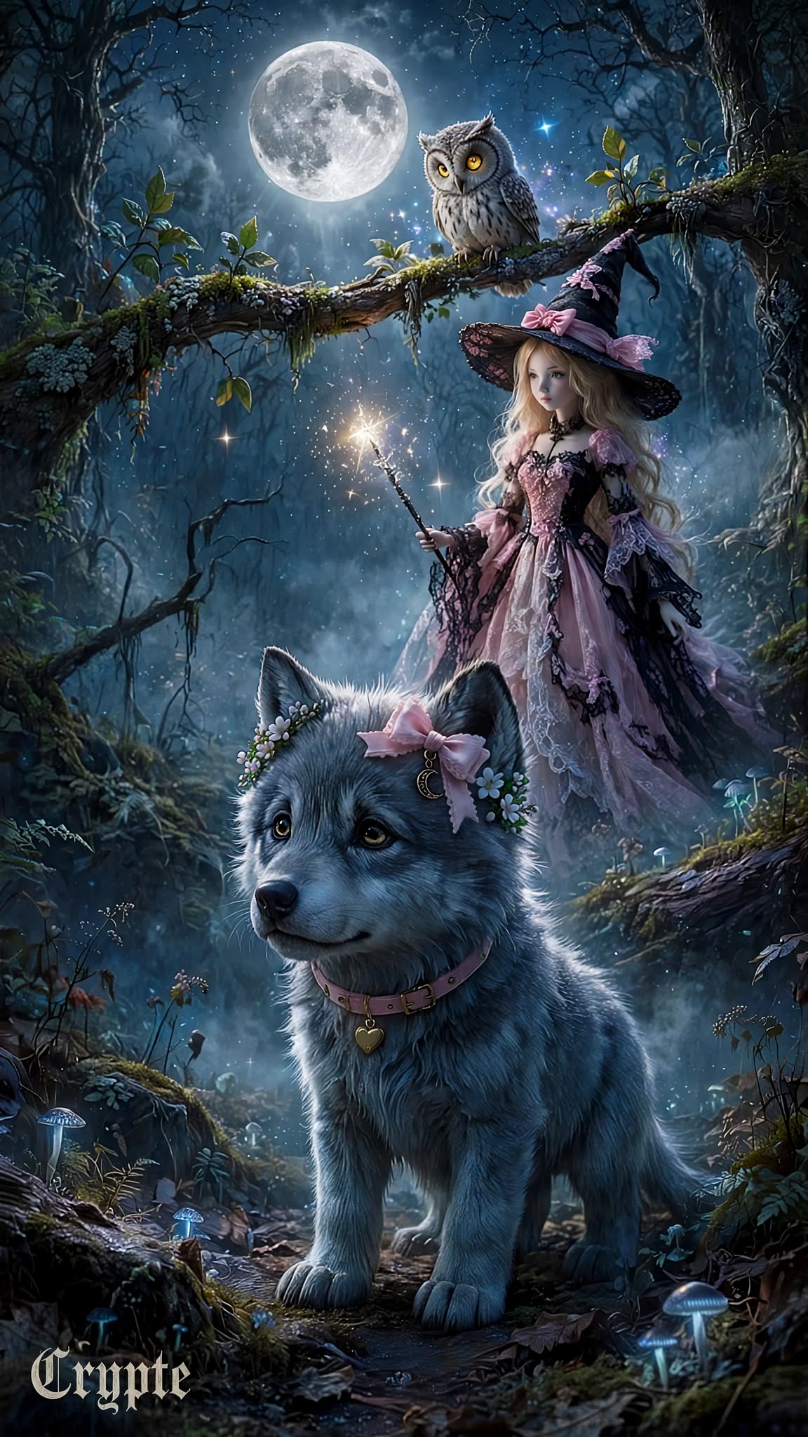 #WolfWednesday @GuruScorpion and @Jinx , this creation is for you!✨✨✨✨ Et , Bonne nuit 🌃 à vous Tous…