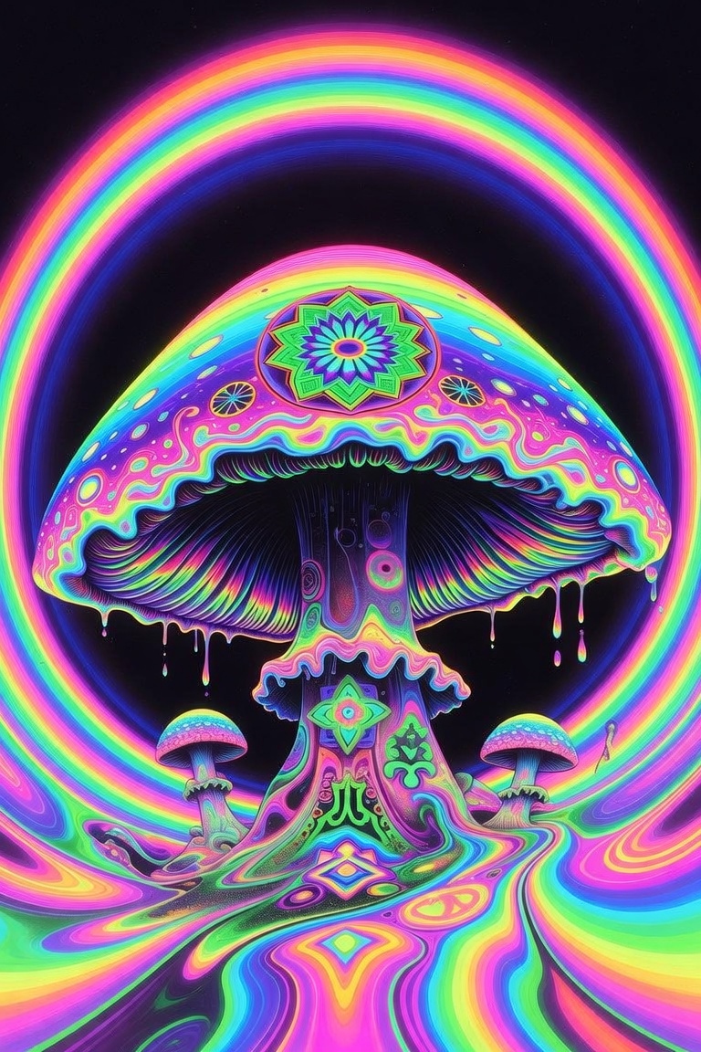 psychedelic halo mushroom