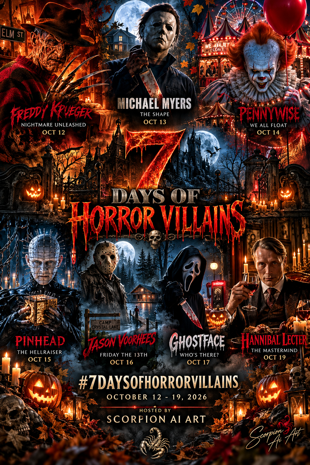 🎃 Welcome to #7DaysOfHorrorVillains! 🎃 Step into the darkness and unleash your creativity as we cele…