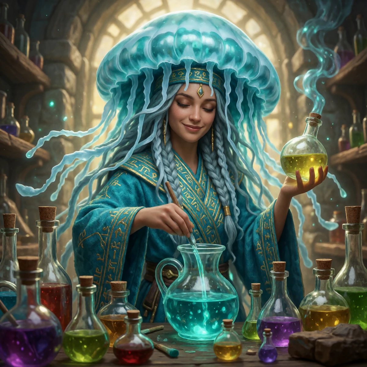 #AugJedAi Alchemist - Turquoise - Jellyfish