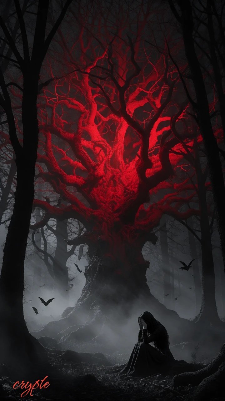 Where blood becomes sap. The tree drinks in its grief. Light is its sorrow. Silence takes root there…