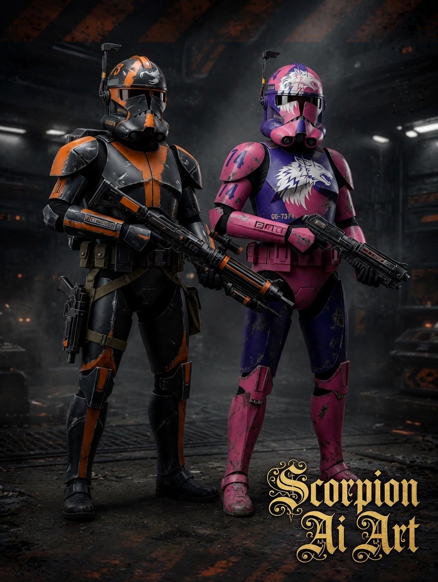#StarWars Saturday Scorpion Prime & Star Wolf #aiartcommunity