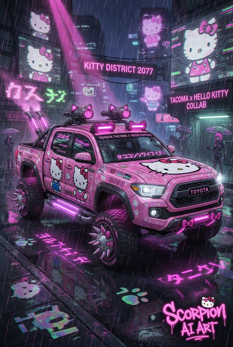 Here are more Hello Kitty Trucks 💕😻