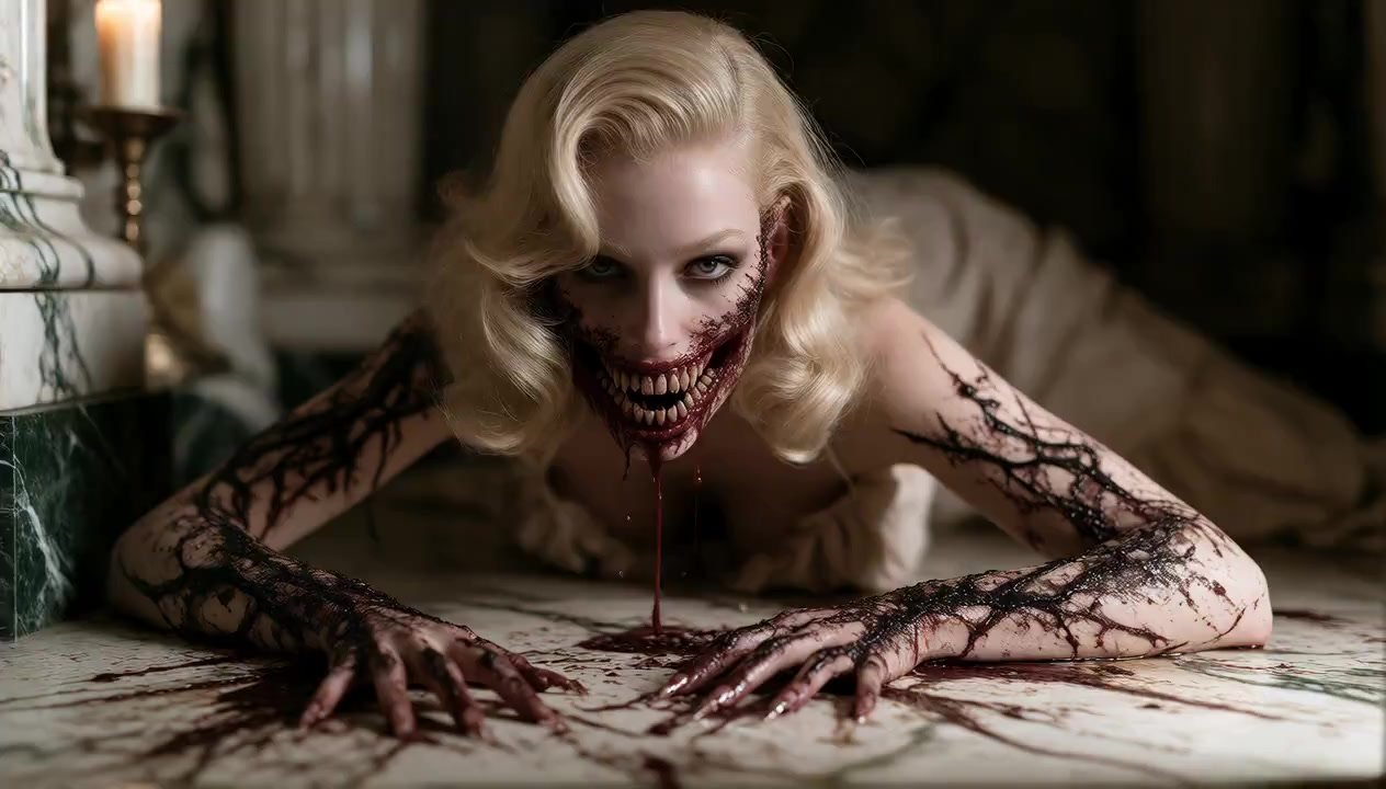 "She-Ghoul Hunts!" (Once White Dress - Now Rags) Once beauti…