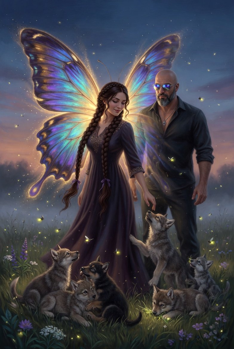 #AllThingsSpring April Challenge #aiartcommunity All Welcome to Join Day 18 Butterfly Familiars 🦋 🌸💙