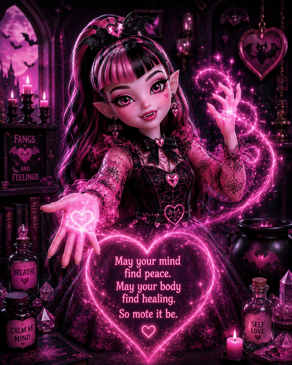 "May your mind find peace. May your body find healing. So mote it be." For me and you. 💖 🦇
