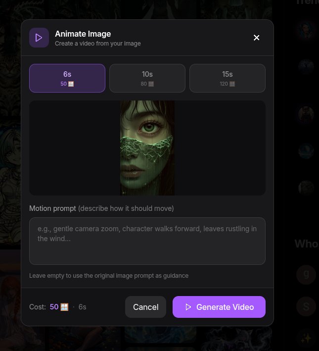 options for video length are buttons at the top of the animate window!