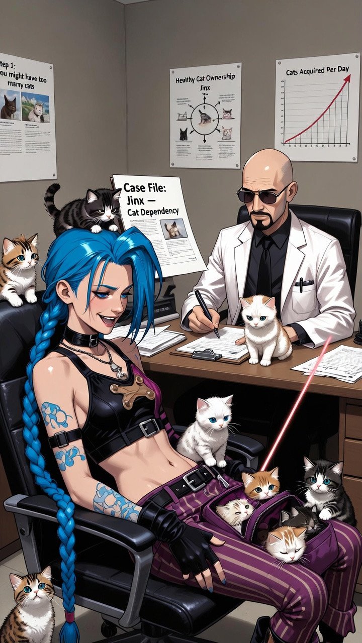 Dr. Guru and the Jinx Cat Dilemma @Jinx here is a list Cat Obsession Disorders 😹😻 • Feline Fixation…