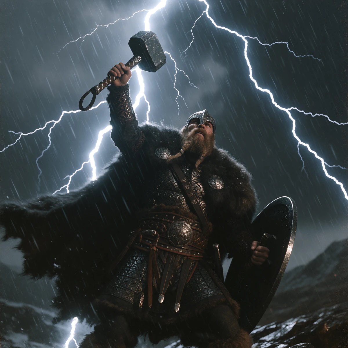 Aren't you afraid? No, because I can hear it. Hear what? Thunder... #AugustAipocalypse Day 1: Mjolni…