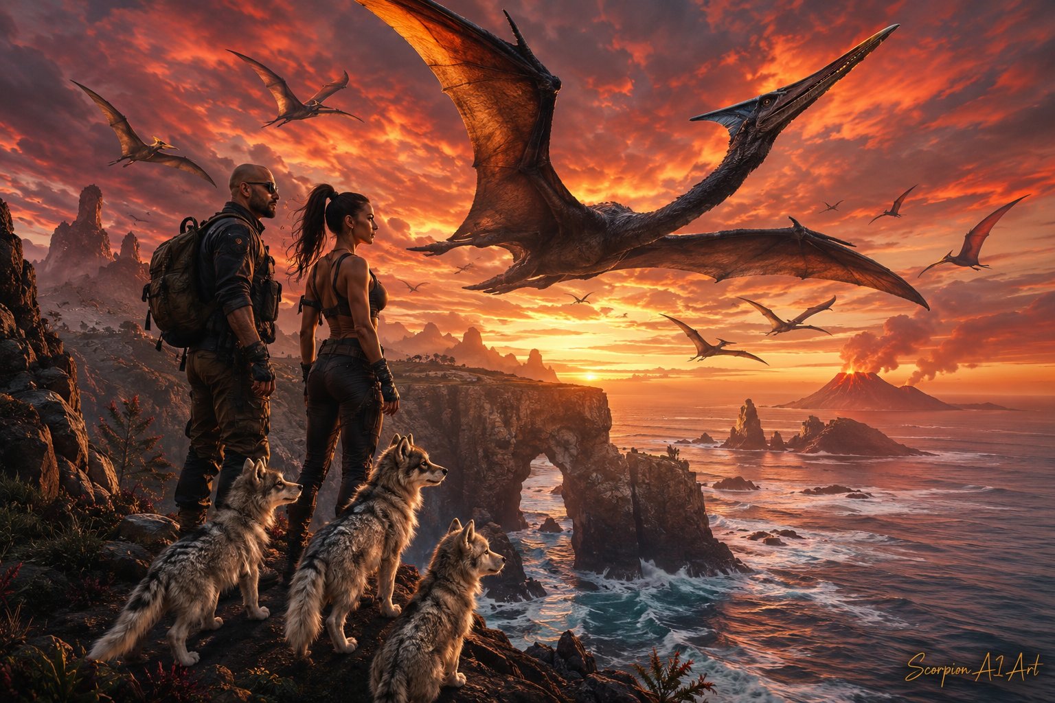 #DinoWeek — Day 4: SKIES OF FIRE Day 4 swoops in from above — the Pterosaurs are awake, airborne, an…