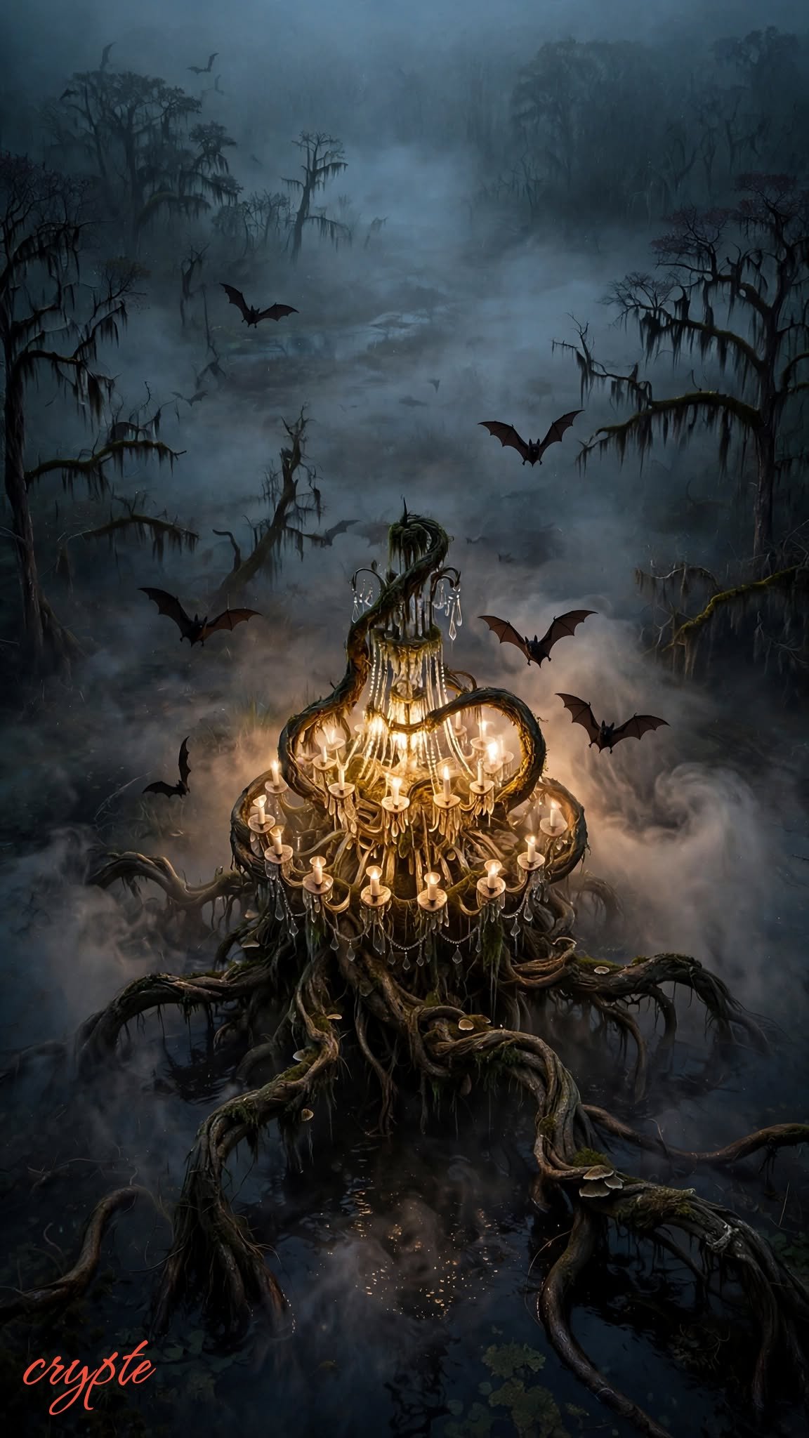 #dailyspark "a chandelier growing out of a swamp”