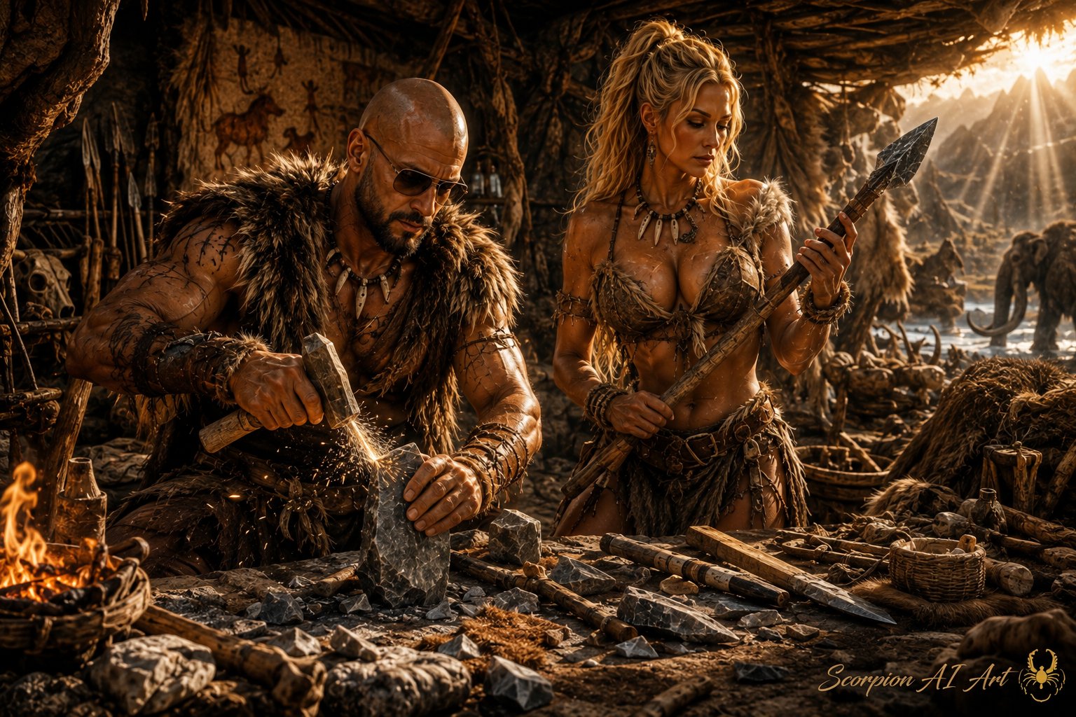 🔨 Day 6 – Stone Tools • #AiStoneAge Today we honor the makers — the hands that shaped survival. Day…