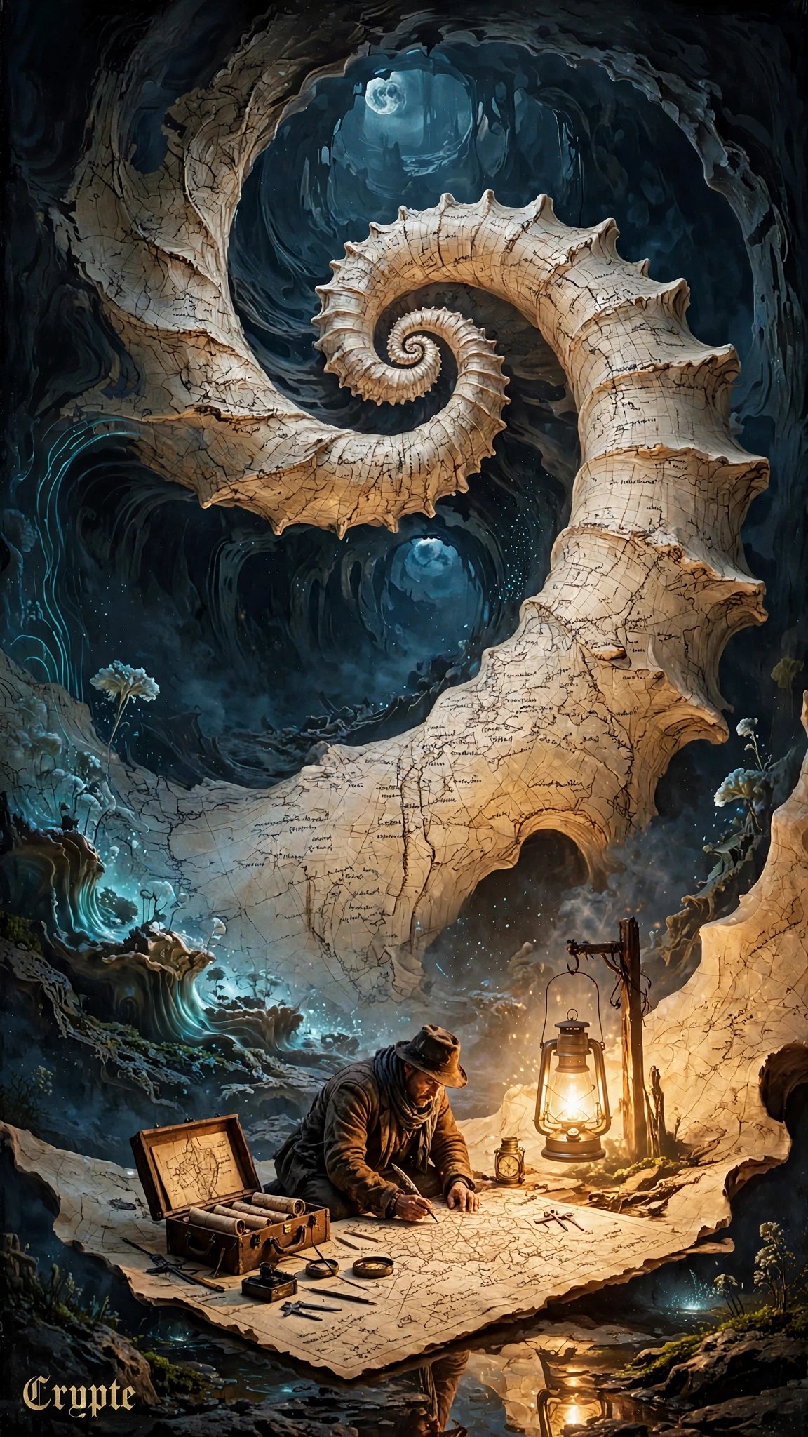 #dailyspark "A cartographer mapping the inside of a shell”🐚🌔