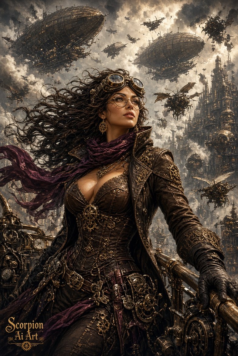 The Legendary Lady Aviator of the Steampunk Skies