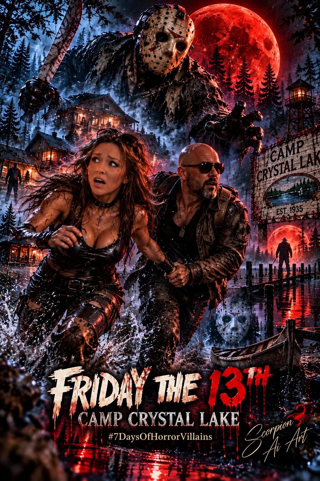 🪓 Day 5: Jason Voorhees The shadows of Camp Crystal Lake awa…