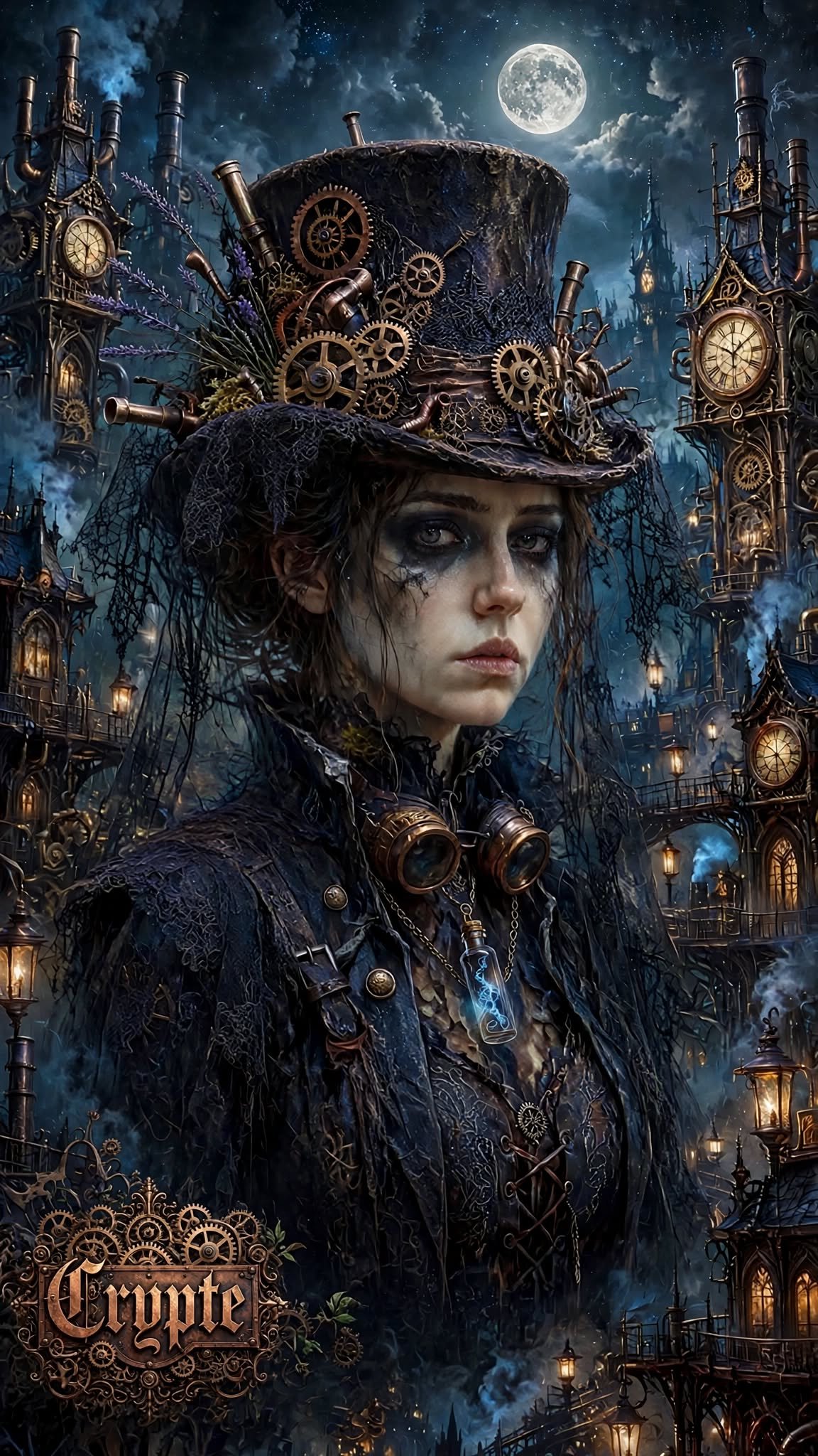 #AiArtStyles2 by @GuruScorpion: 💨💨💨"Steampunk "style Inside Eugénie’s melancholic inner workings!!!