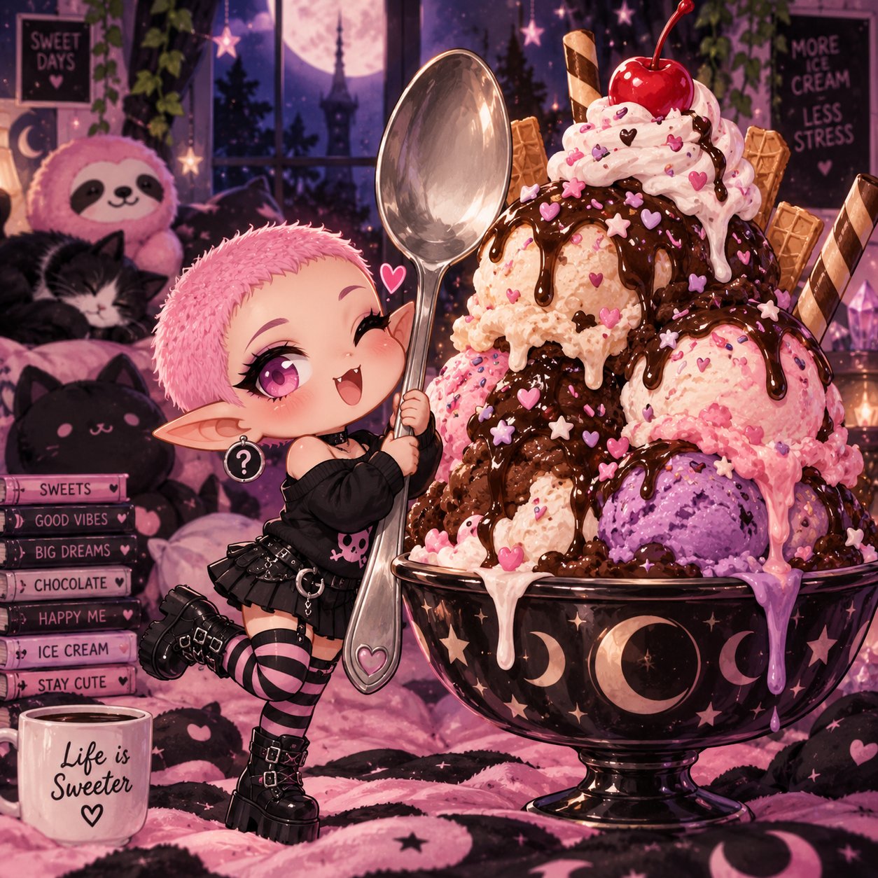 When I first got into ai art I did the chibi artstyle. I want to do that more. I'm a bit of a cyberw…