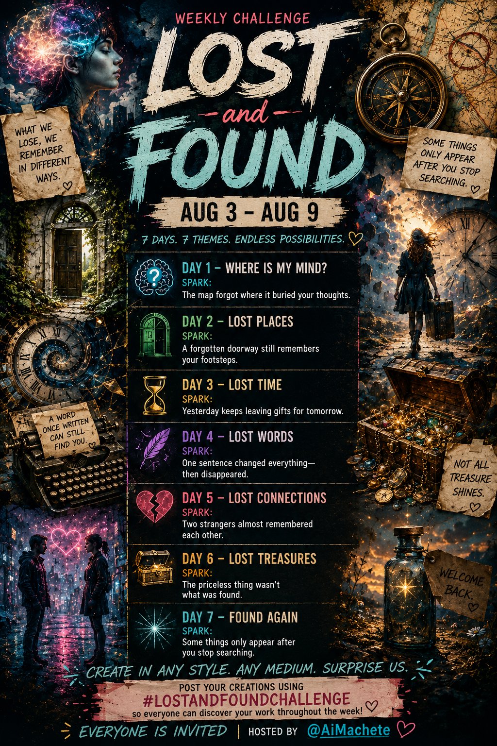 🧭 WEEKLY CHALLENGE // LOST & FOUND Sometimes the things we lose become the stories we were meant to…