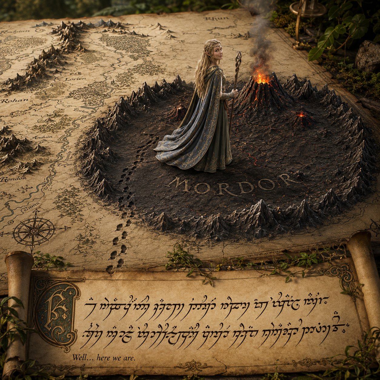 #dailyspark - old map put out to pasture, sort of... Apparently... one can simply walk into Mordor
