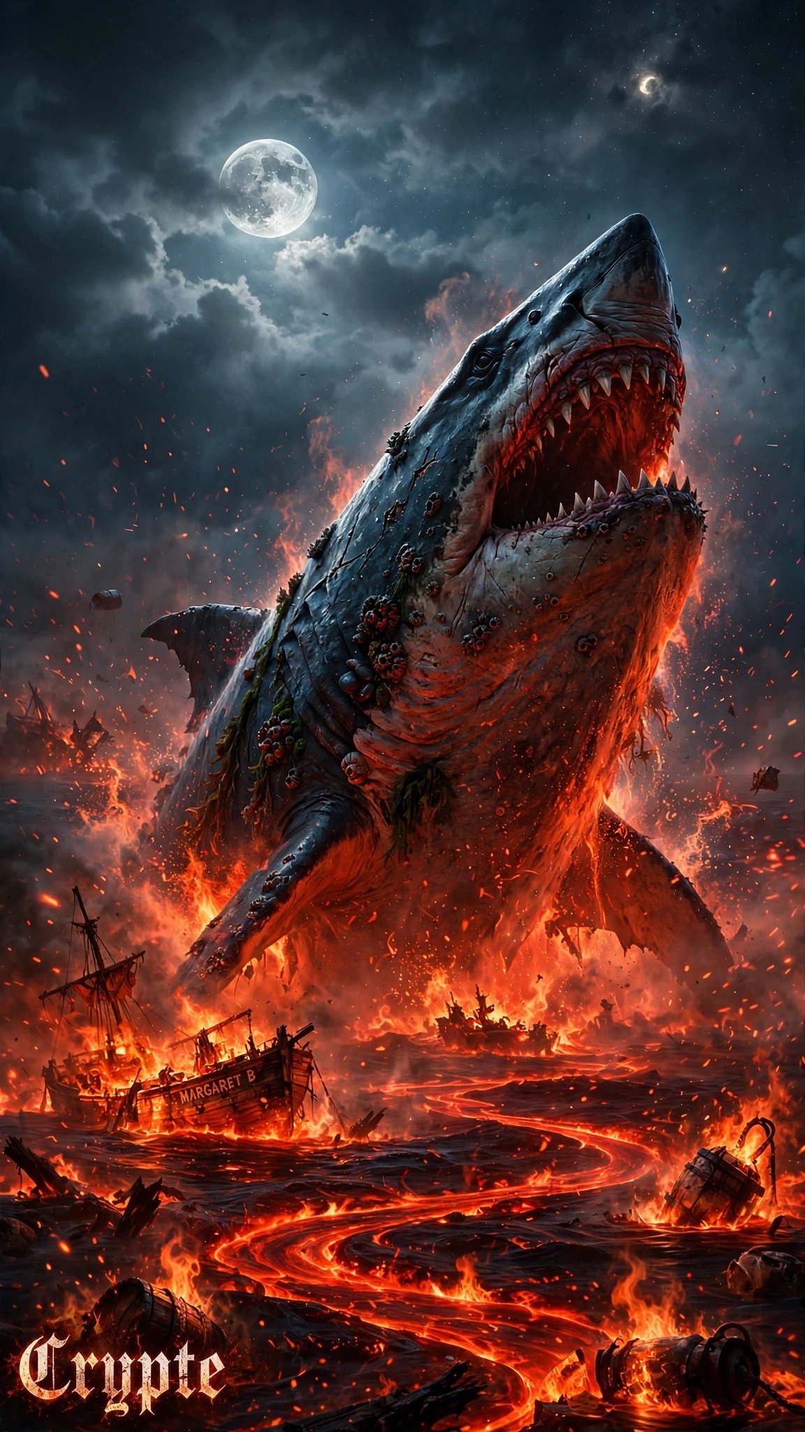 #SharkWeek Challenge🦈🦈🌊 — Hosted by the incredible @GuruScorpion 👌 Day 4 :"Megalodon Awakens"😱💀