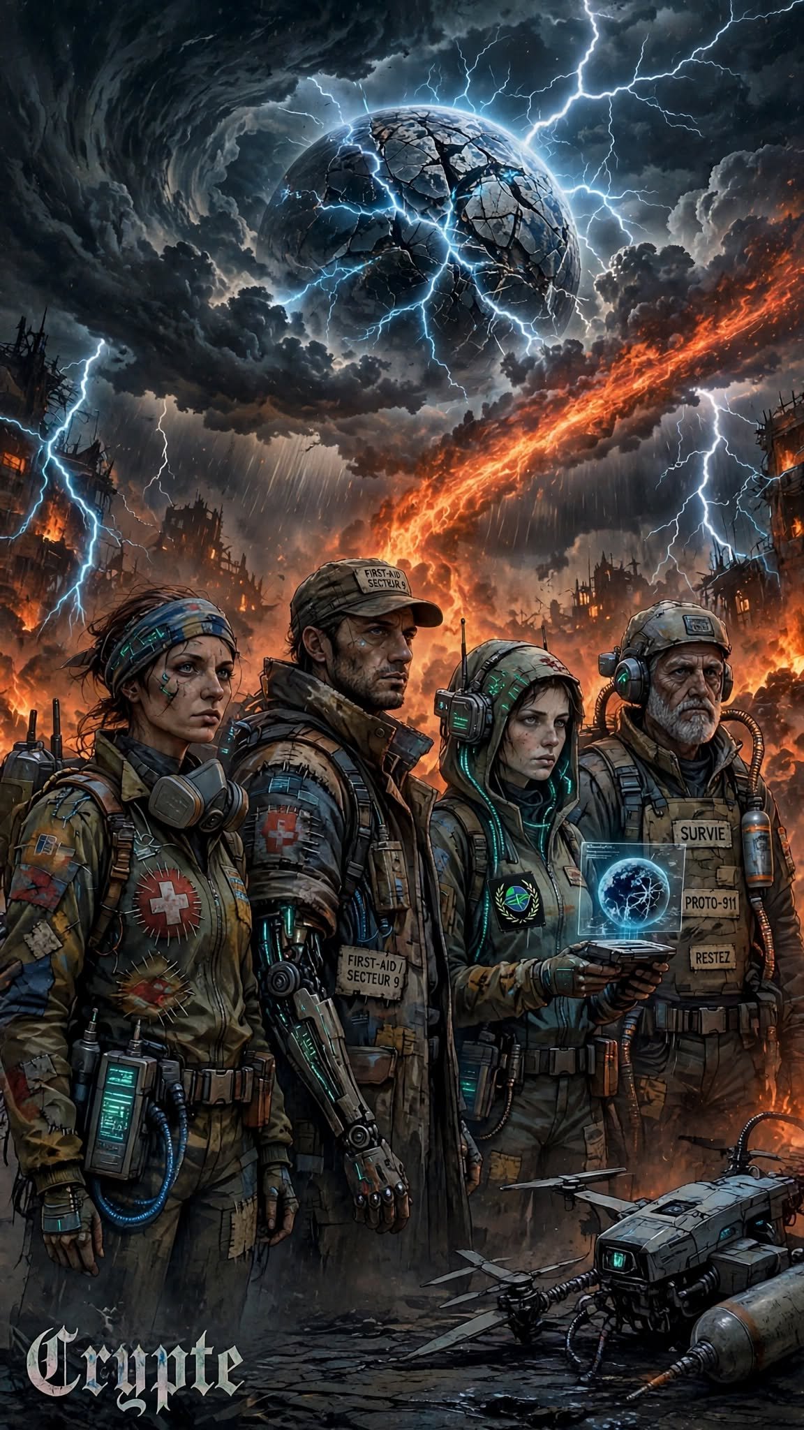 #FirstResponders AI Art Challenge Hosted by @GuruScorpion 12 September :The Ones who stay ✨✨🤝💥💥🔥🔥🔥