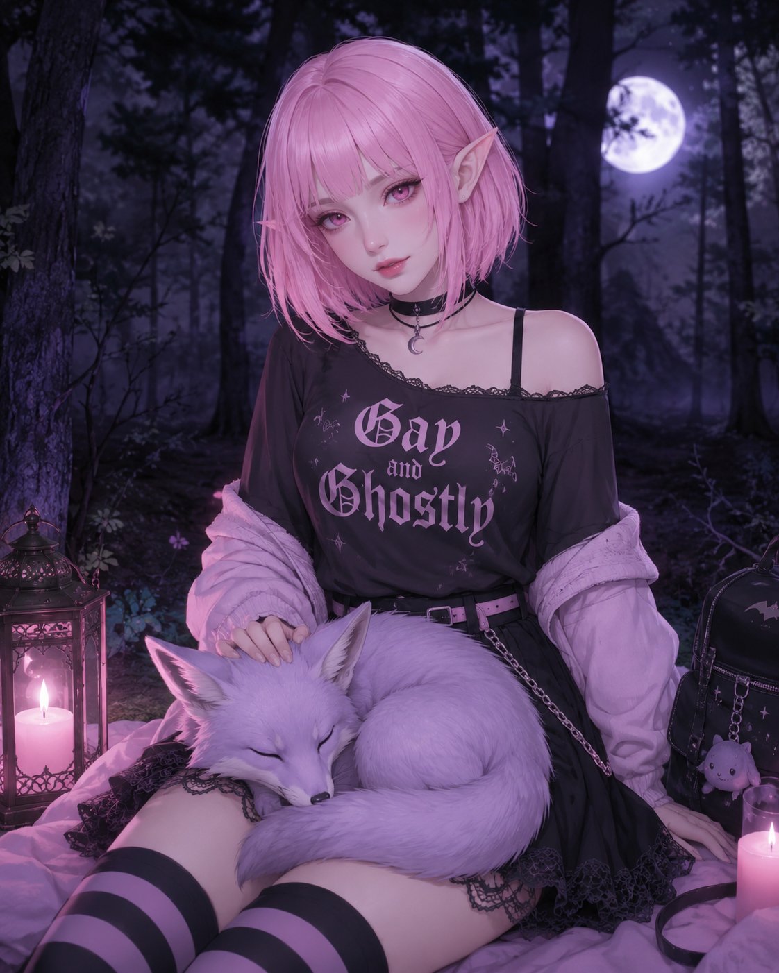 The fox on my lap is my wife Lady Dusk. Shapeshifting is her superpower. It helps her turn day into…