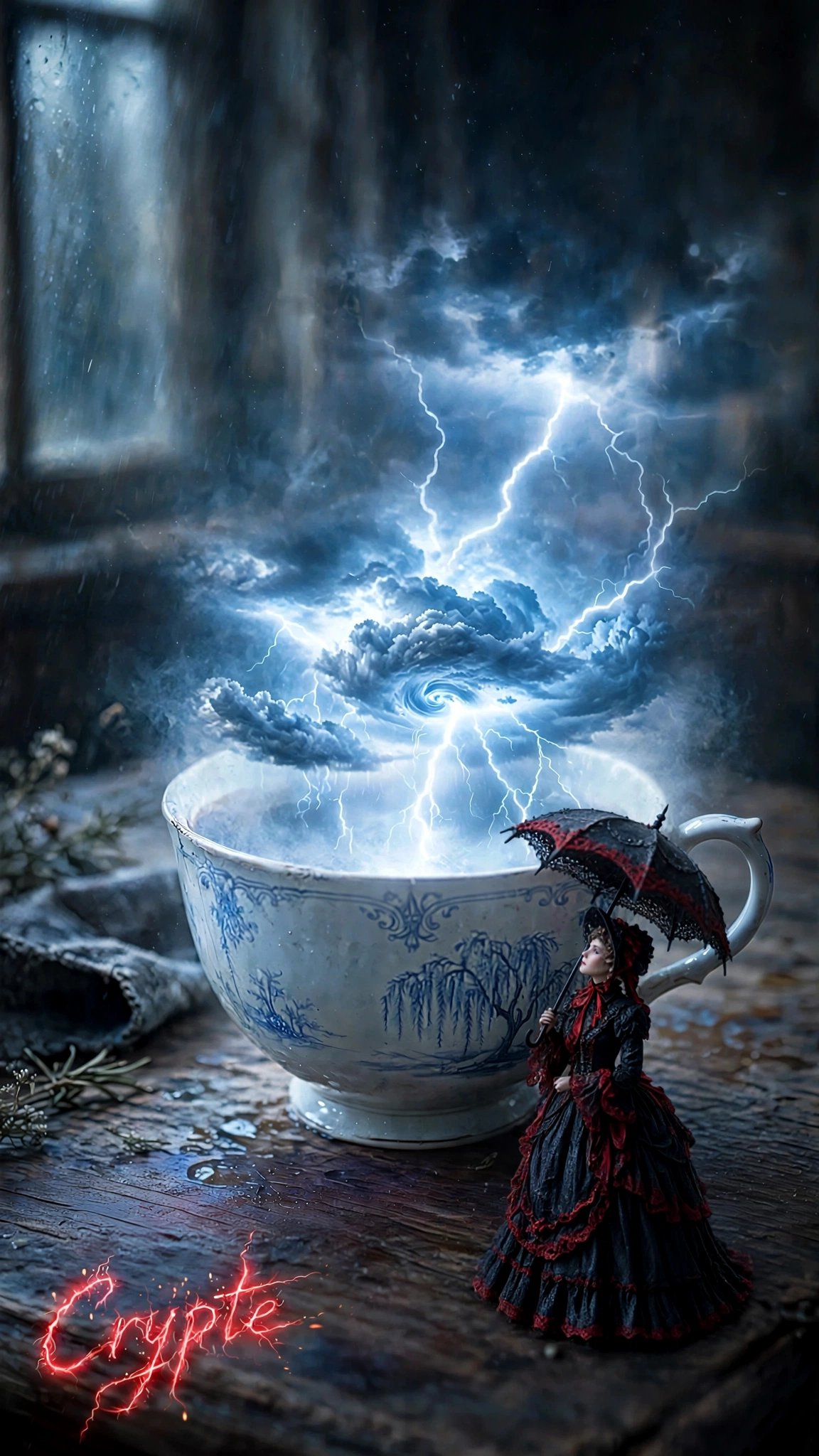 #dailyspark “A storm contained in a teacup”⛈️⚡⚡ My dear creative friends, I wish you a wonderful sta…