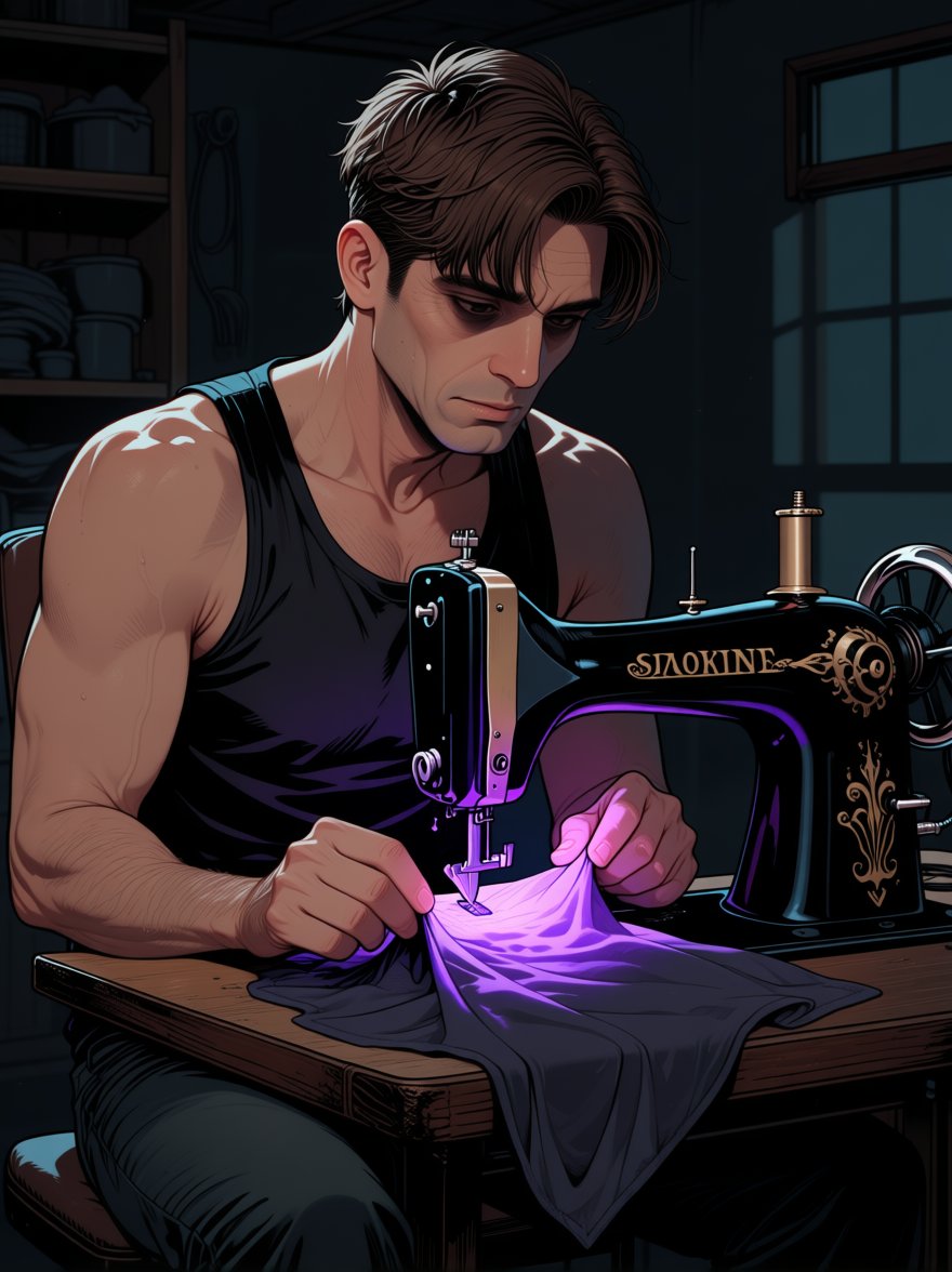 #dailyspark - “the tailor who mends shadows” They come in tatters, shredded by the brutality of ligh…