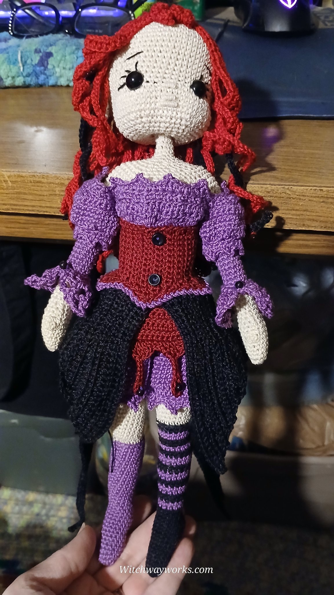 Day 7... Her outfit is mostly done. I may have grabbed some garnet beads and got a little blingy alr…