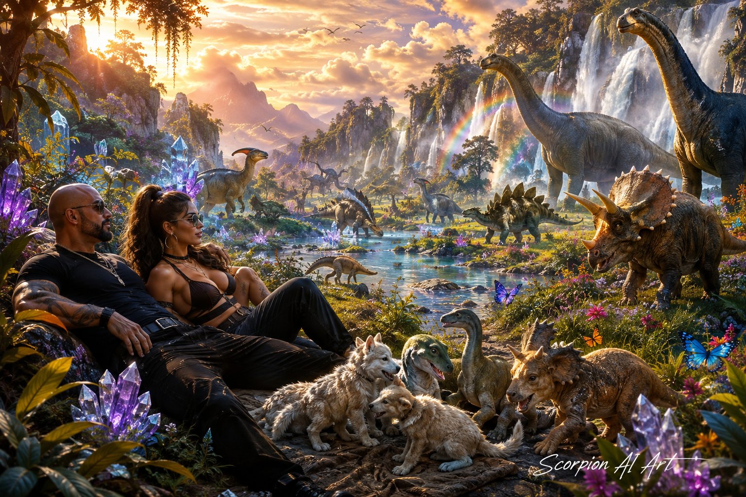 🏝️🦖 #DinoWeek — Day 7: DINO PARADISE Day 7 arrives soft and golden — welcome to Dino Paradise, the c…