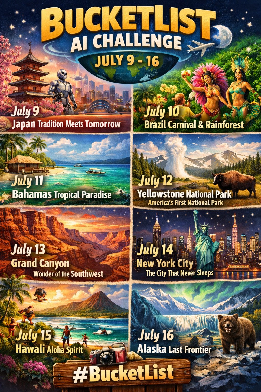š„ #BucketList Challenge ā Part II July 9-16 Hosted by Scorpion Ai Art (@GuruScorpion) A new chapterā¦