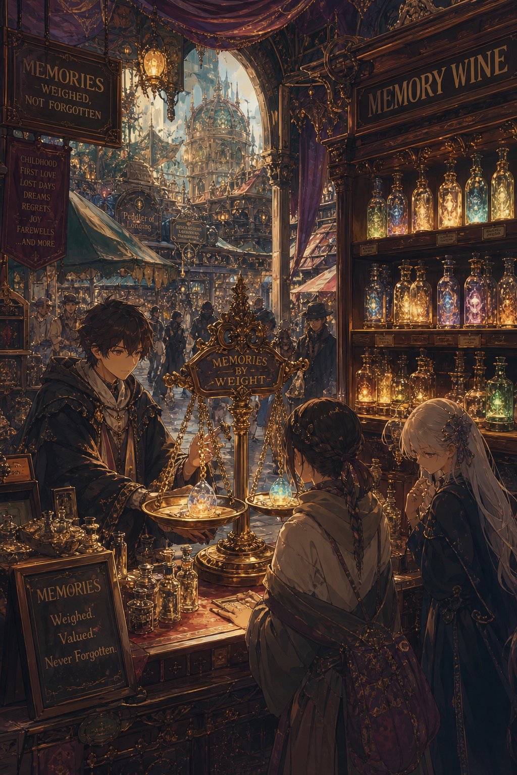 “a market where memories are sold by weight”