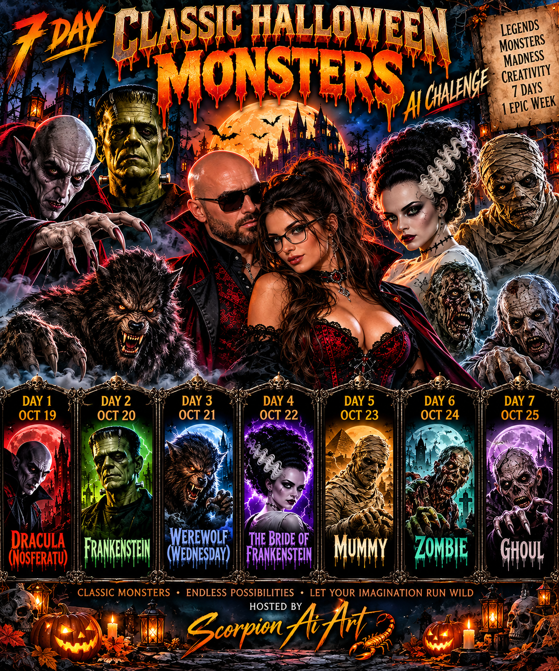 🎃 7 Days. 7 Monsters. Endless Nightmares. 🦇 October 19-25 Un…
