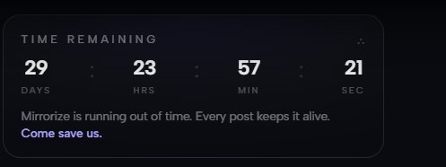 @Mirrorize what does this means ? it is ticking like a bomb :)
