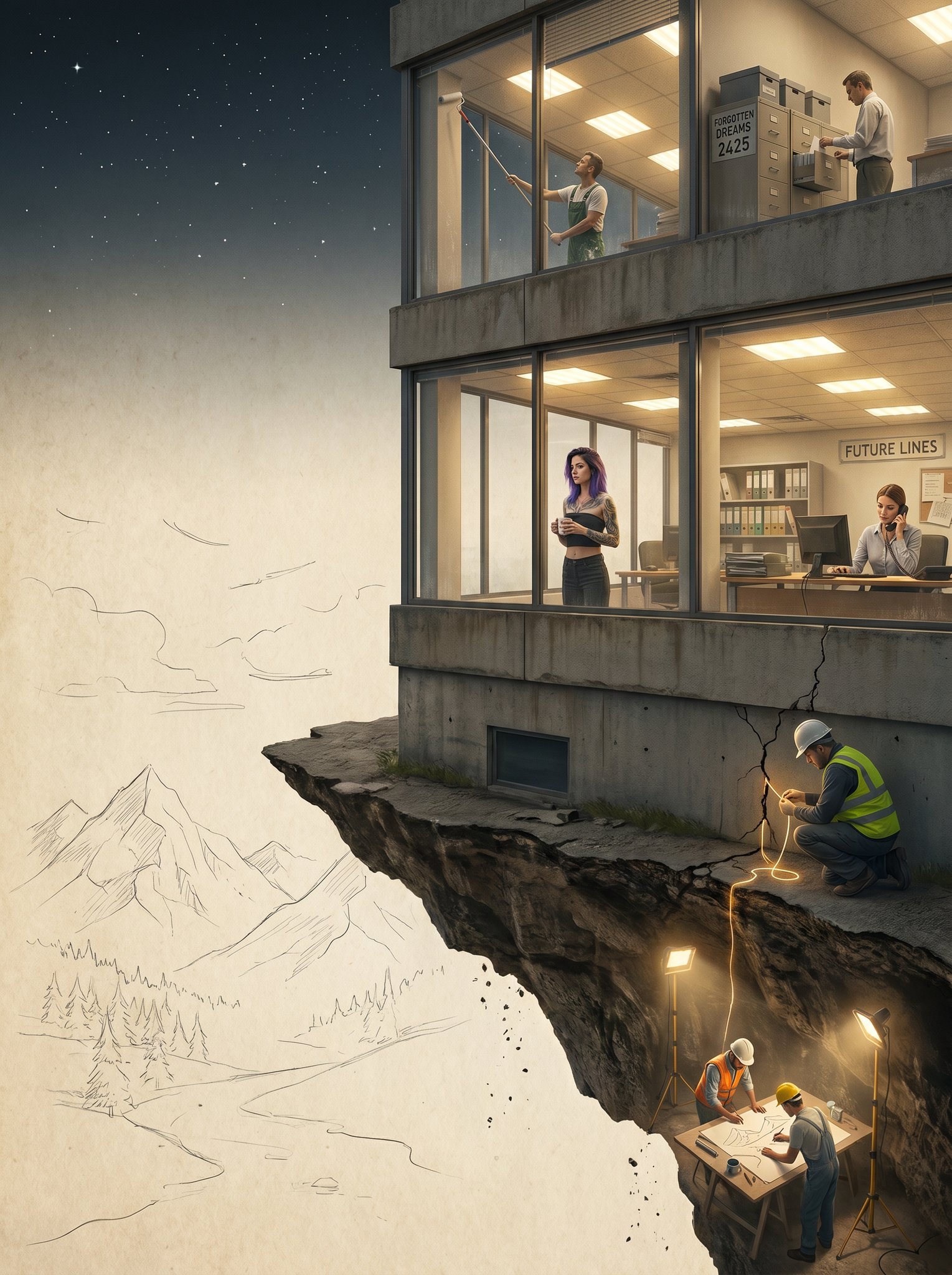 #dailyspark “the night shift at the edge of the map”