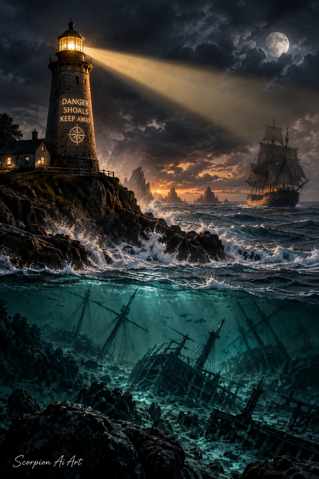 #dailyspark a lighthouse warning ships away from land that sank