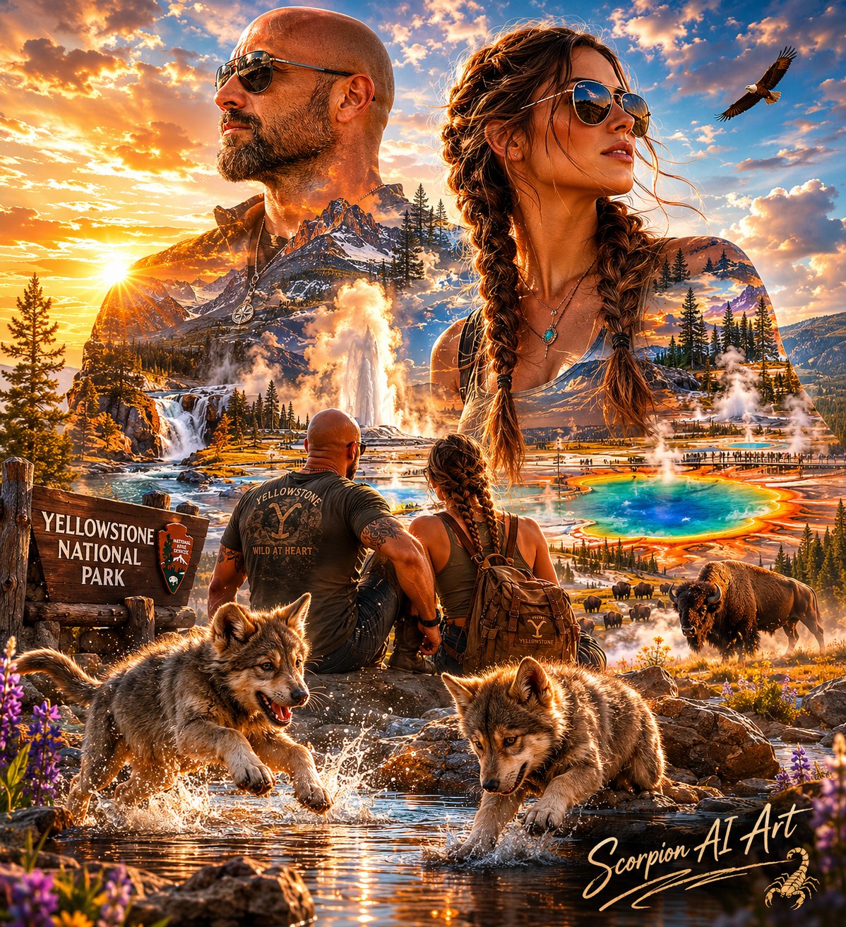Day 4 erupts with wild energy — Yellowstone Discovery. 🌋✨ Hosted by @gigisaiart247 & @GuruScorpion T…