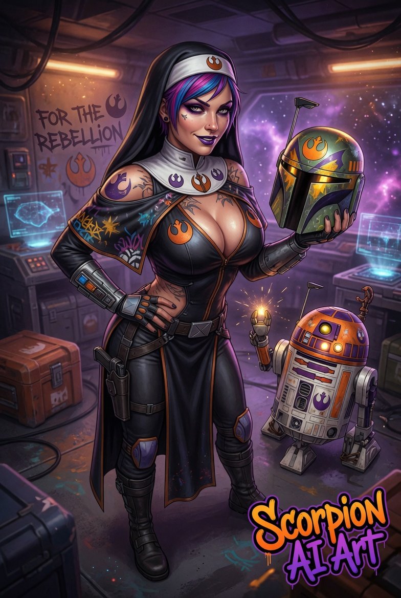 #Nunday #aiartcommunity Galactic Nun